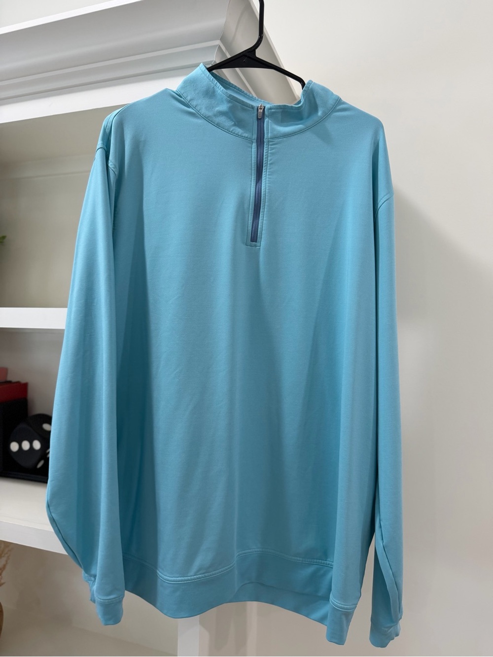 Peter Millar Light Blue 1/4 Zip Pullover